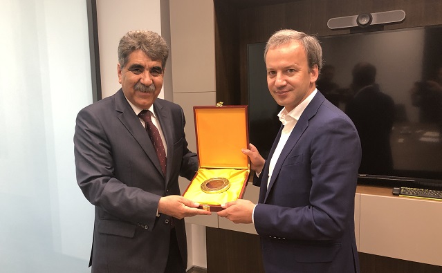 FIDE President met with Dr. Latif Bahand, Afghan Ambassador to Russia